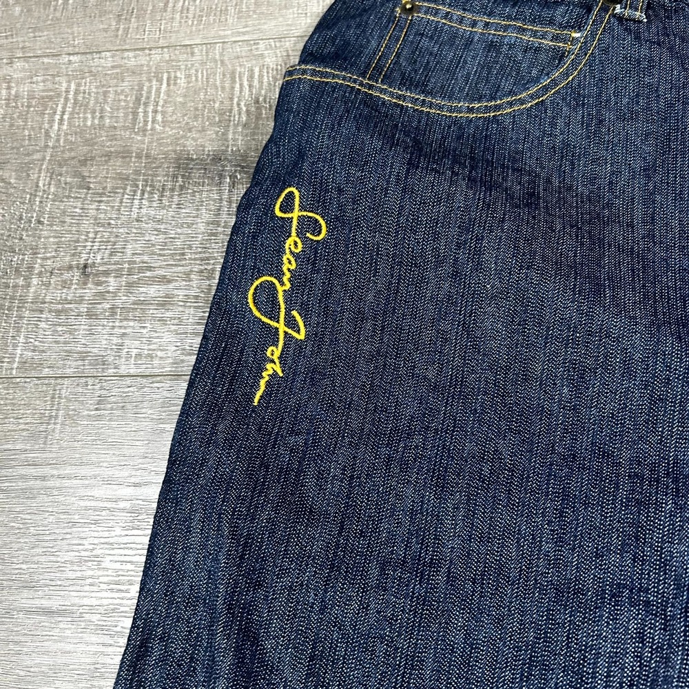 VTG Y2K Sean John Bermuda Shorts Men's 40 Blue Denim Oversized Baggy Hip Hop - Picture 3 of 9